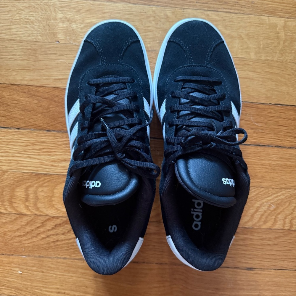 Adidas VL Court Bold Black and White Platform Sneakers - Picture 5 of 7